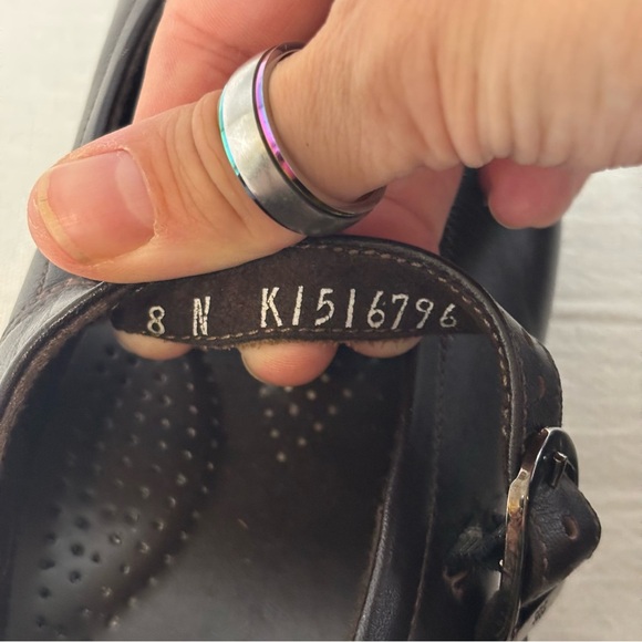 SAS NWOT Maria Comfort Mary Jane Buckle Flats Shoes-Brown Leather-Women 8 Narrow - Picture 9 of 10